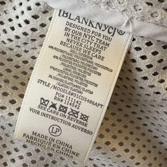 Anthropologie x Blank NYC Imelda Faux Leather Perforated Moto Jacket Size LP - Picture 8 of 9